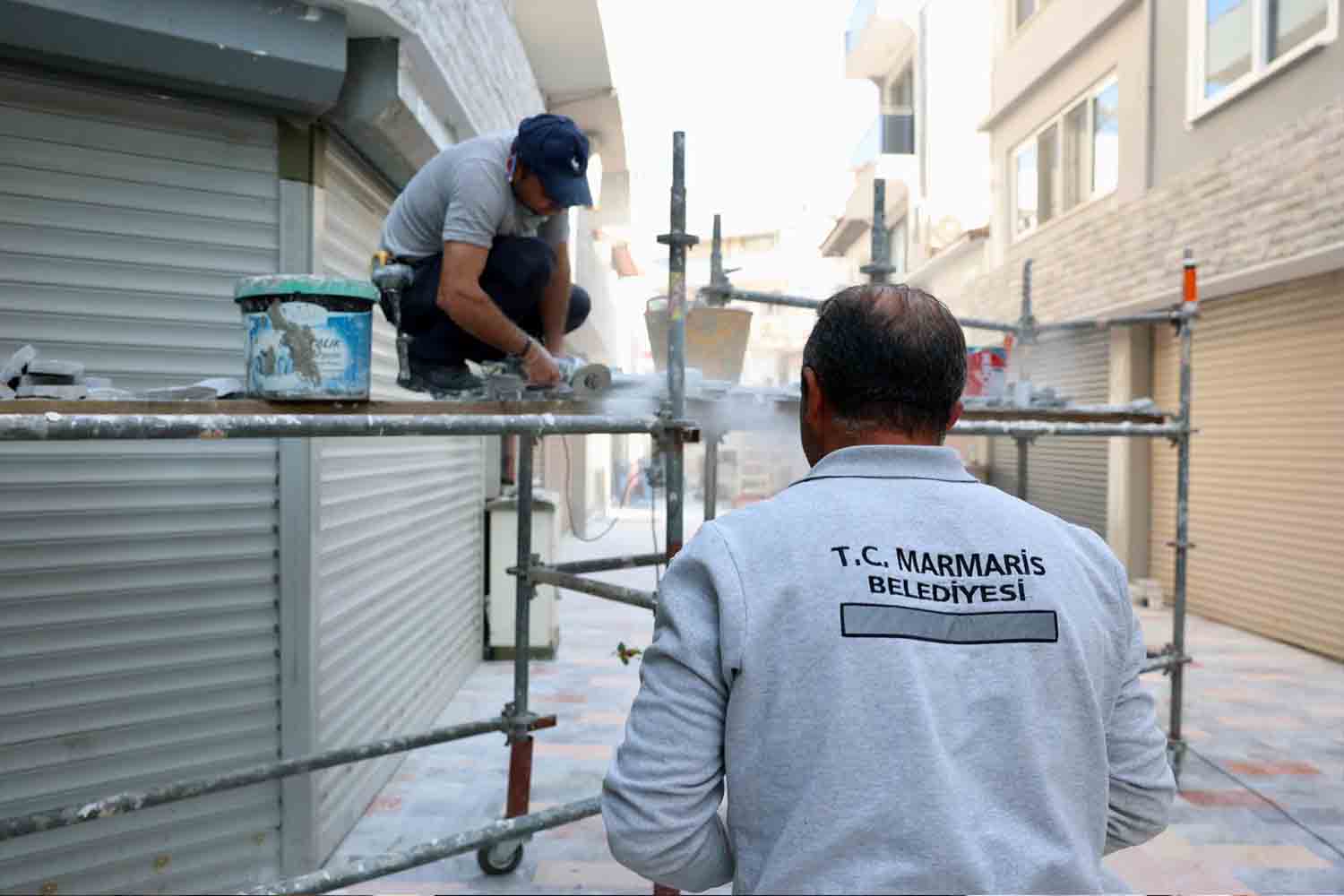 ÇARŞIDA DÖNÜŞÜM SÜRÜYOR: 45 VE 57’NCİ SOKAKLARDA ÇALIŞMALARDA SONA DOĞRU