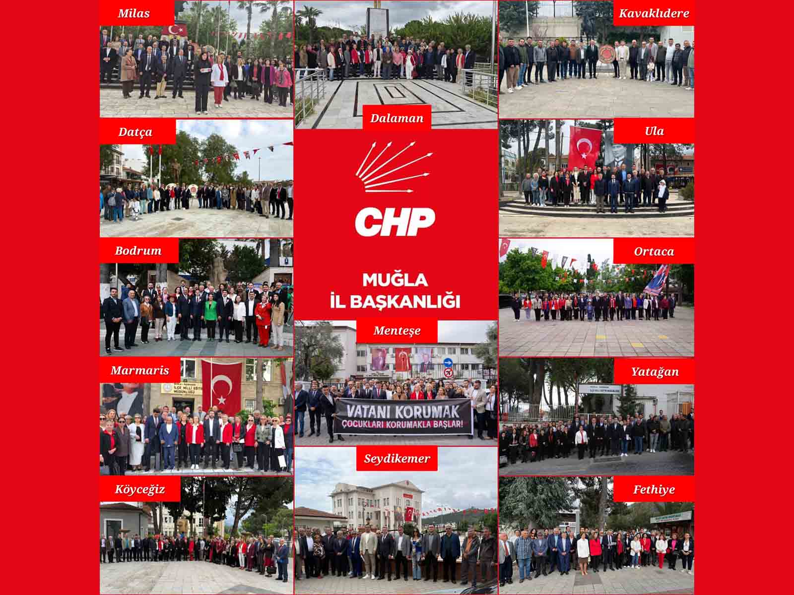 CHP Muğla’dan 13 İlçede Eş Zamanlı 23 Nisan Açıklaması