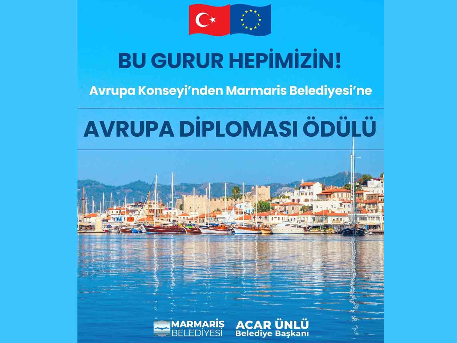 MARMARİS BELEDİYESİ’NE AVRUPA’DAN PRESTİJLİ ÖDÜL