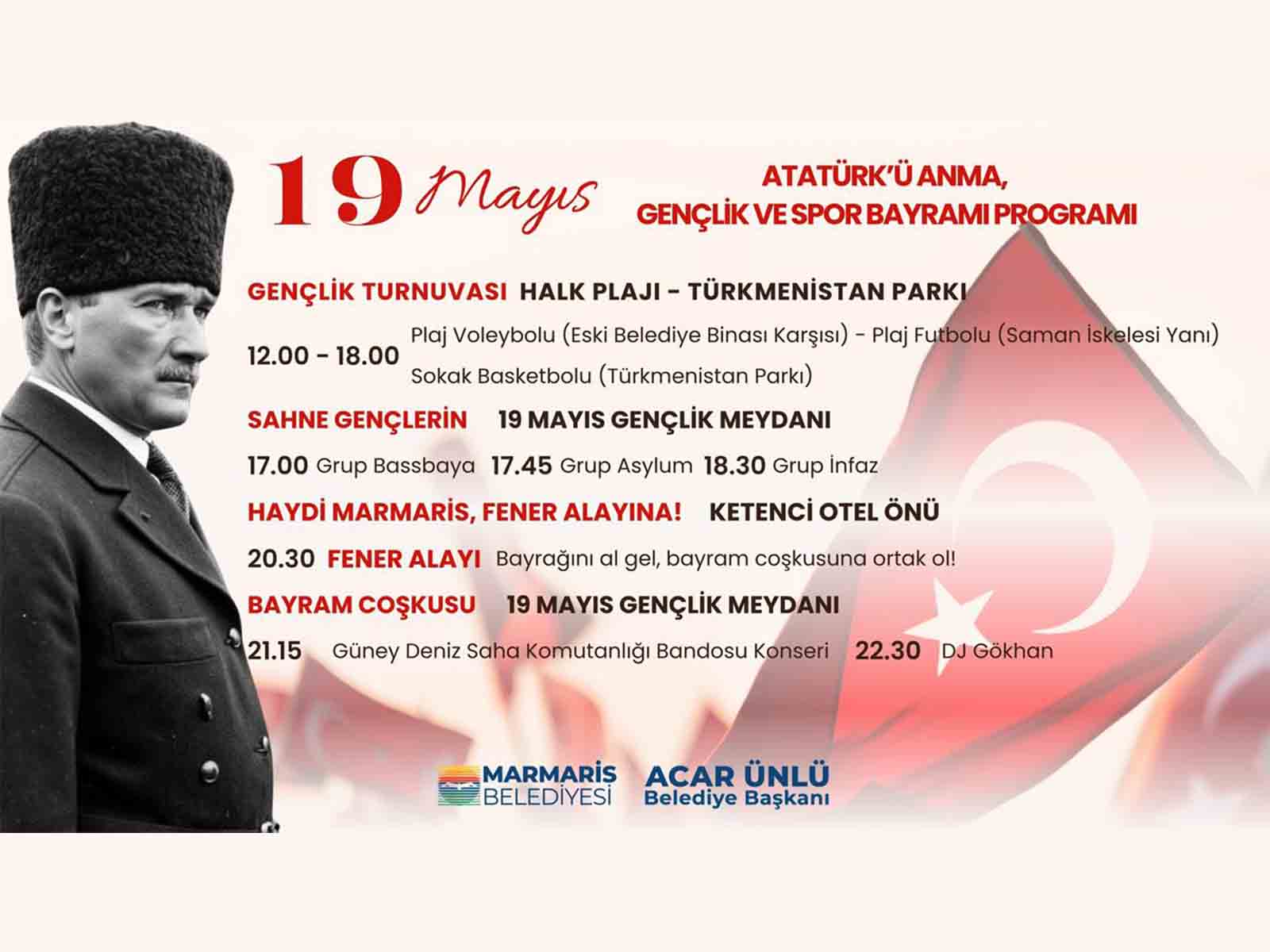 GENÇLİK BAYRAMI MARMARİS’TE GENÇLERİN ENERJİSİYLE KUTLANACAK